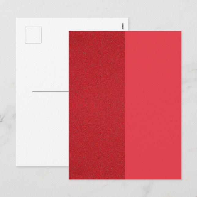 Split-Tone Tomato Red Holiday Postcard – Customize (Front/Back)