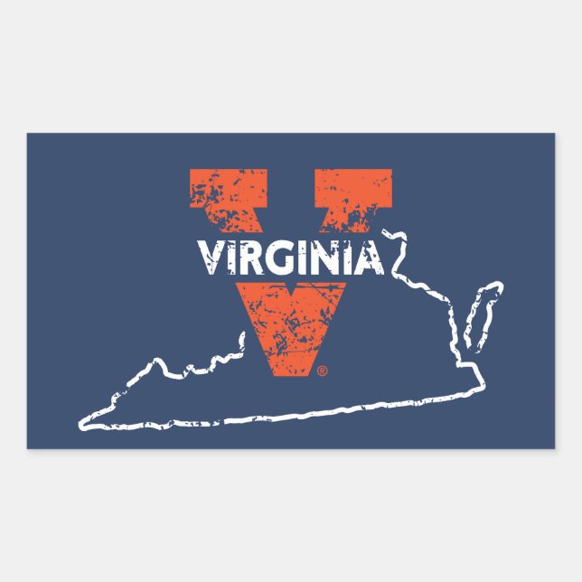 Split V Virginia State Love Sticker (Front)