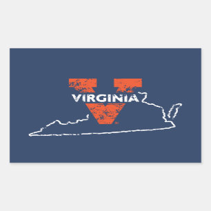 Split V Virginia State Love Sticker