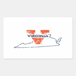 Split V Virginia State Love Sticker