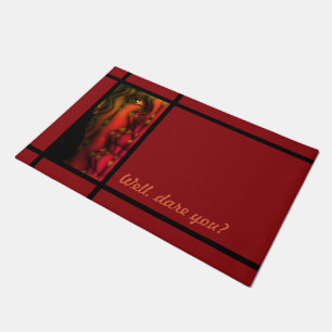 Spliting Spirit Face of Woman + your ideas Doormat