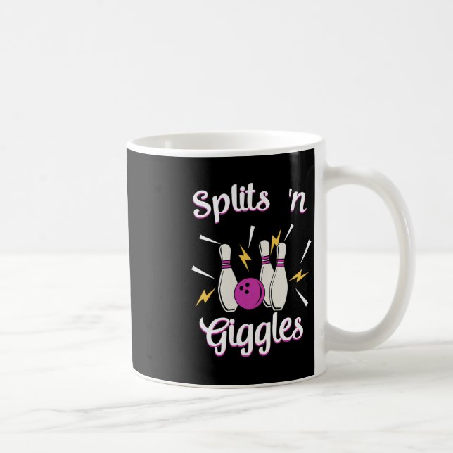 Splits n Giggles Funny Bowling Team Bowler Sports  Coffee Mug (Right)
