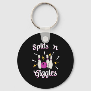 Splits n Giggles Funny Bowling Team Bowler Sports Keychain