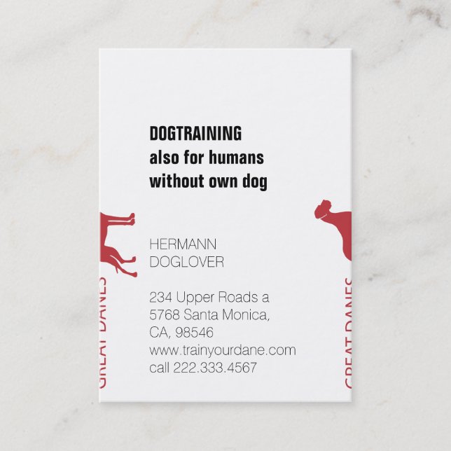 Splitted Great Danes Business Card (Front)