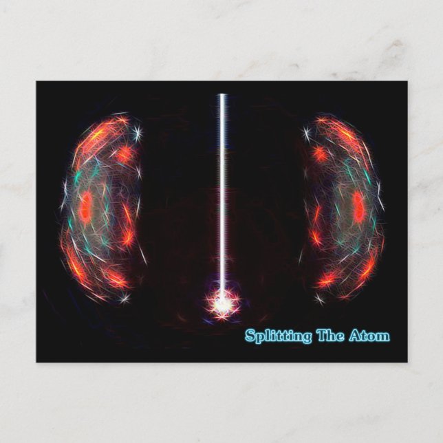 Splitting The Atom Postcard (Front)