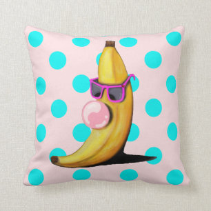 Splitz and Turquoise Dotz Throw Pillow