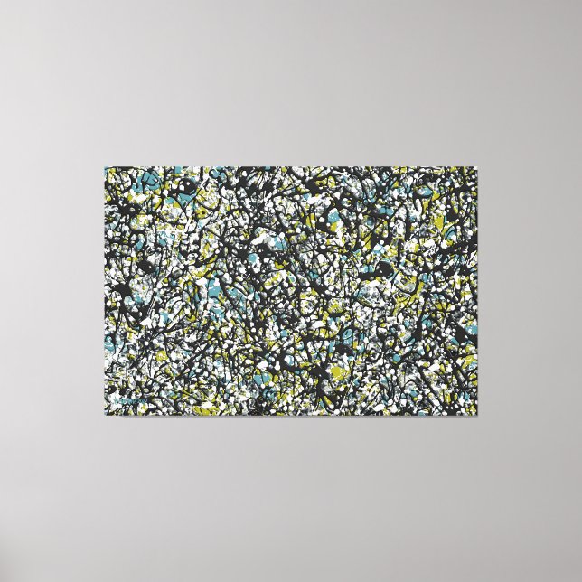 SPLT_001, Action Splatter Painting Canvas Print (Front)