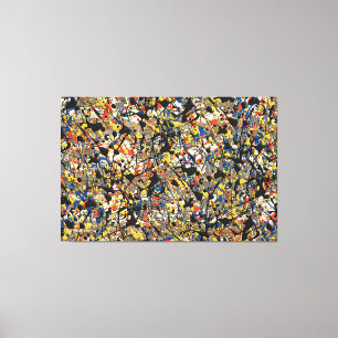 SPLT_24_006, Action Splatter Painting Canvas Print