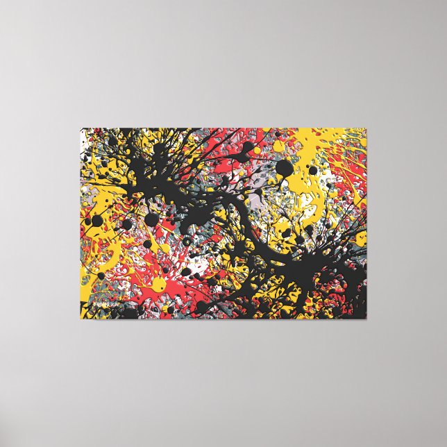 SPLT_24_007, Action Splatter Painting Canvas Print (Front)