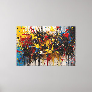 SPLT_25_0003, Action Painting Canvas Print