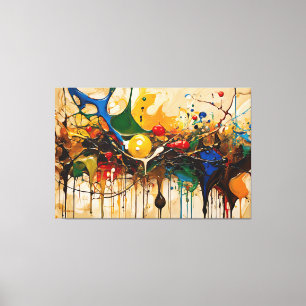 SPLT_25_0005, Action Painting Canvas Print