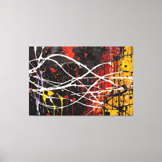 SPLT_25_0011, Action Painting Canvas Print