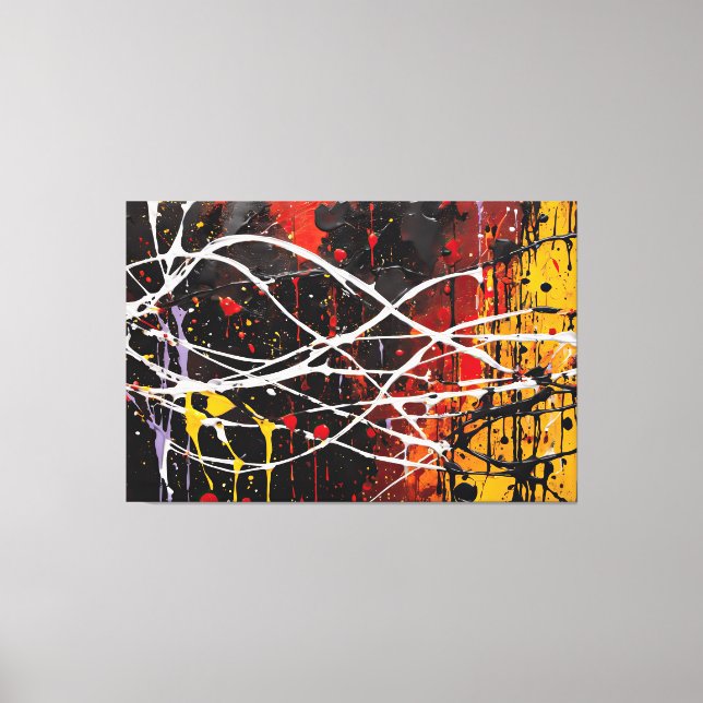 SPLT_25_0011, Action Painting Canvas Print (Front)