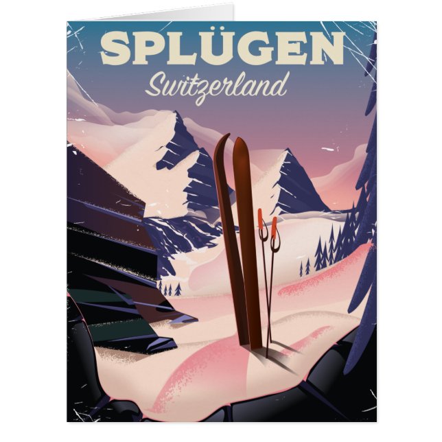 splügen Switzerland ski poster (Front)