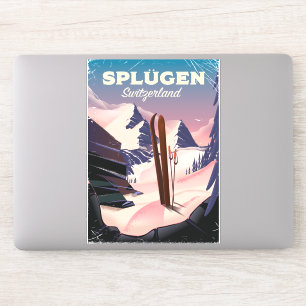 splügen Switzerland ski poster