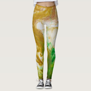 SPNP_"Unique Abstract Art Leggings for Yoga & Gym 