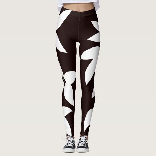 SPNP_White Leaves Leggings (Front)