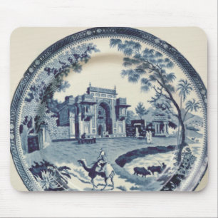 Spode blue and white plate, c.1815 mouse pad