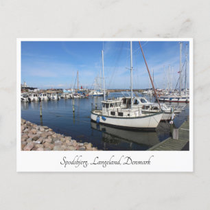 Spodsbjerg harbour, Langeland, Denmark Postcard