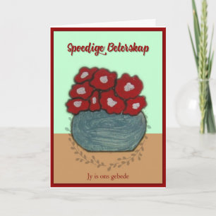 Spoedige beterskap card