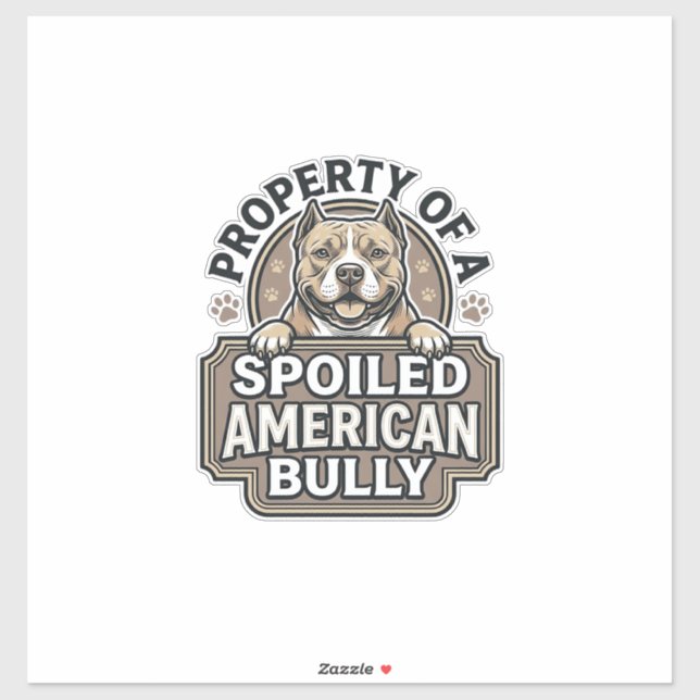 Spoiled American Bully Vintage Engraving Design_1 (Sheet)