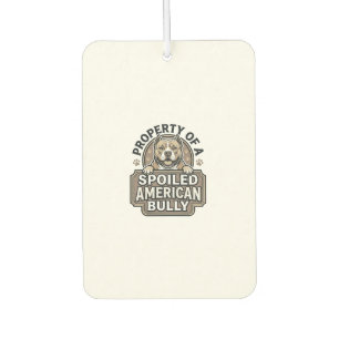 Spoiled American Bully Vintage Engraving Design_1 Air Freshener