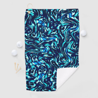Spoiled blue and cyan curves golf towel