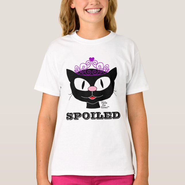 SPOILED Cartoon mignon Princesse Chat T-Shirt fill (Devant)