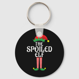 Spoiled Elf Christmas Theme Holiday Family Matchin Keychain