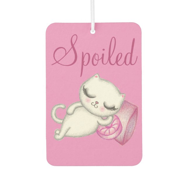 Spoiled Kitty Air Freshner Freshener (Front)