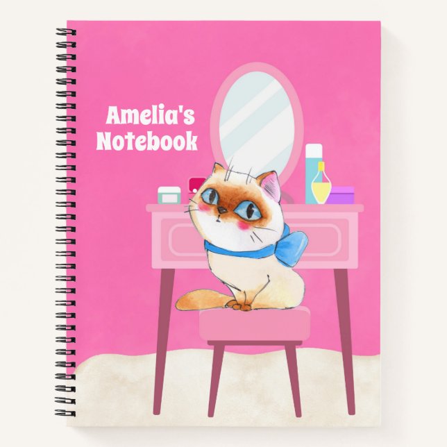 Spoiled Kitty Spiral Notebook (Front)