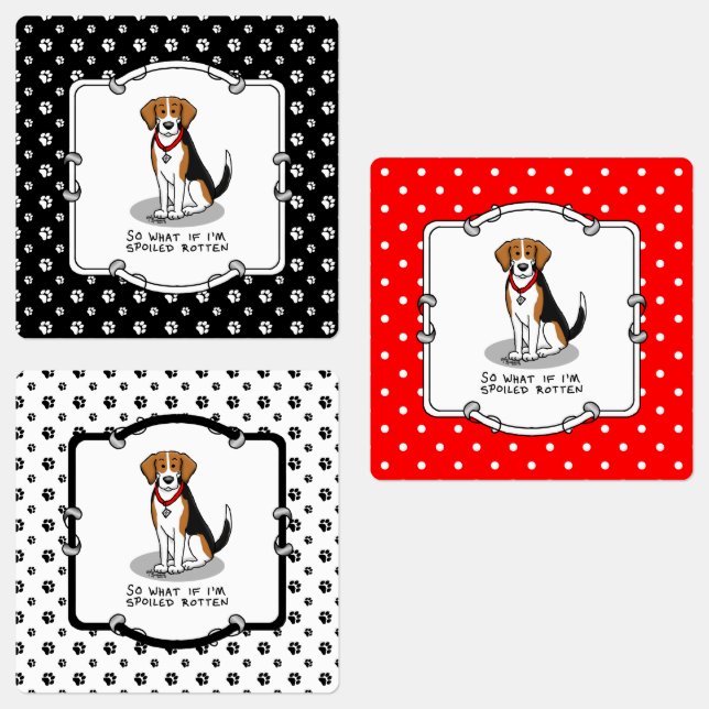 Spoiled Rotten Beagle (tri colour 3) Dog Funny (Group)