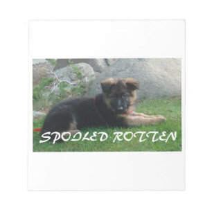 spoiled rotten german shepherd notepad