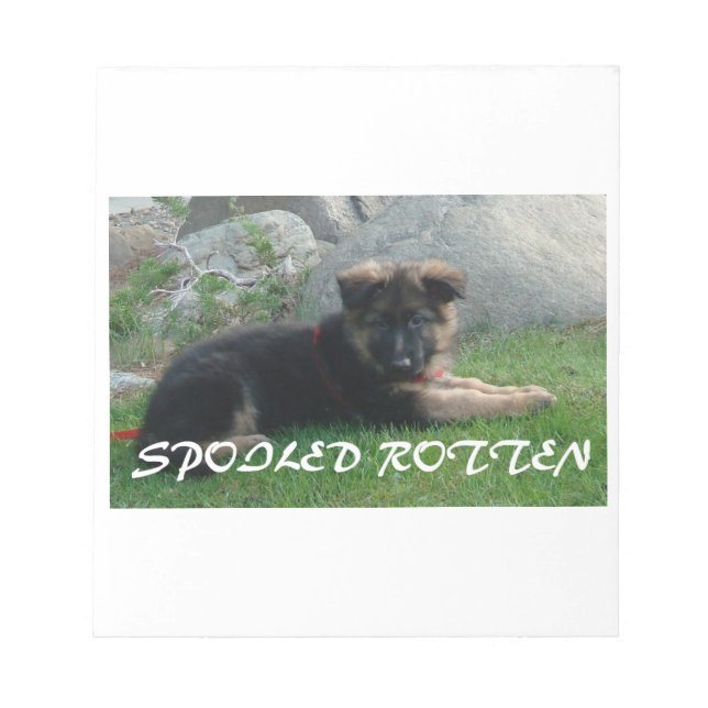 spoiled rotten german shepherd notepad (Front)