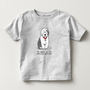 Spoiled Rotten Old English Sheepdog (Grey 1) Funny Toddler T-shirt