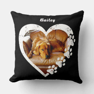 Spoiled Rotten Pet Photo Throw Pillow