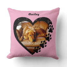 Spoiled Rotten Pet Photo Throw Pillow