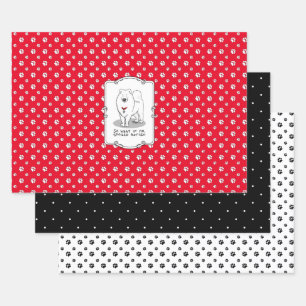 Spoiled Rotten Samoyed Dog Cute Attitude Funny Wrapping Paper Sheet
