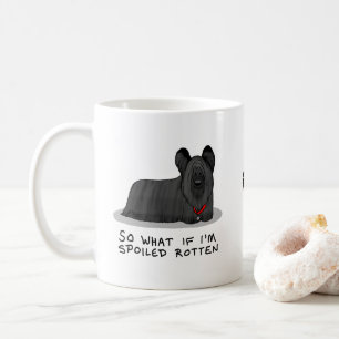 Spoiled Rotten Skye Terrier Dog (black) Cute Funny Coffee Mug