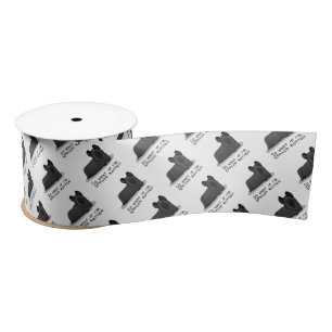 Spoiled Rotten Skye Terrier Dog (black) Cute Funny Satin Ribbon