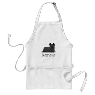 Spoiled Rotten Skye Terrier Dog (black) Cute Funny Standard Apron