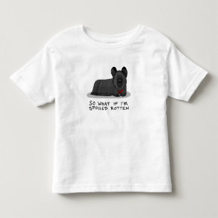 Spoiled Rotten Skye Terrier Dog (black) Cute Funny Toddler T-shirt