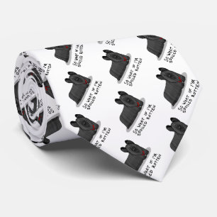 Spoiled Rotten Skye Terrier Dog (black) Cute Tie