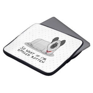 Spoiled Rotten Skye Terrier Dog (silver) Cute Fun Laptop Sleeve