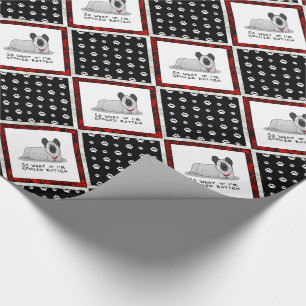 Spoiled Rotten Skye Terrier Dog (silver) Cute Fun Wrapping Paper