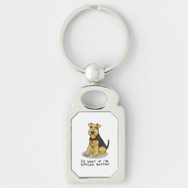 Spoiled Rotten Welsh Terrier Dog - Cute Keychain (Front)