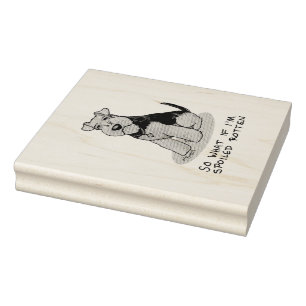 Spoiled Rotten Welsh Terrier Dog - Cute Rubber Stamp