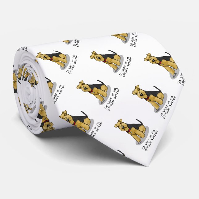 Spoiled Rotten Welsh Terrier Dog - Cute Tie (Rolled)