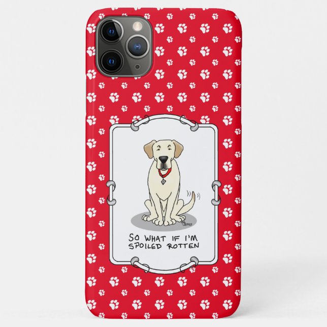 Spoiled Rotten Yellow Lab Labrador Retriever Funny Case-Mate iPhone Case (Back)