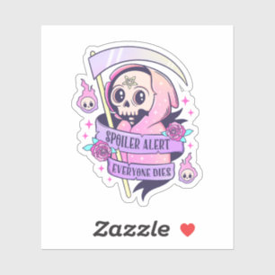 Spoiler Alert Everyone Dies Cute Pink Halloween Sk